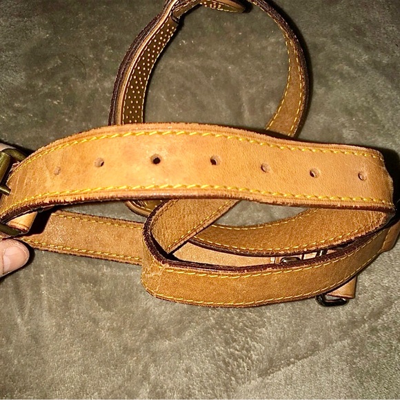 LOUIS VUITTON Vachetta Replacement Shoulder Strap Keepall Bandolier with Clips - Picture 6 of 10